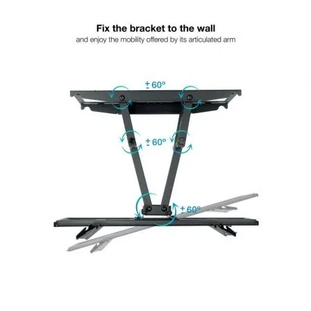 Tooq Soporte de Pared LP7846TN-B para Pantallas 32-70 Pulgadas, Giratorio e Inclinable
